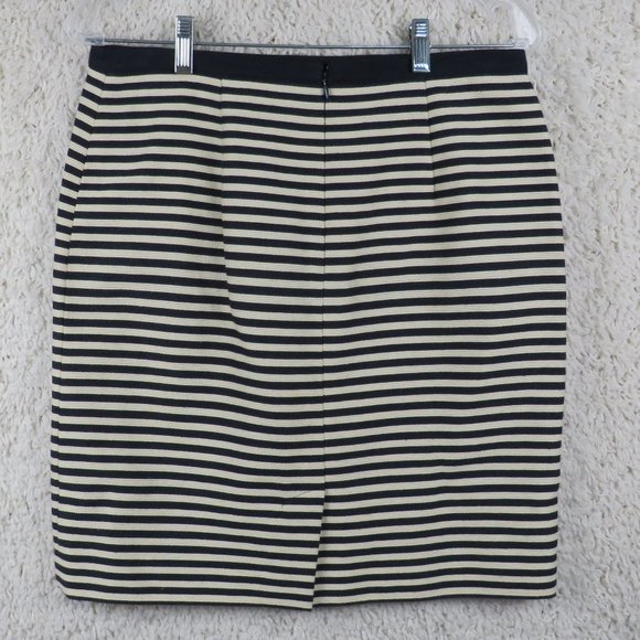 LOFT* Women's Fully Lined Backside‎ Zipper Striped A-Line Full Skirt~ Size 6 - Picture 2 of 8